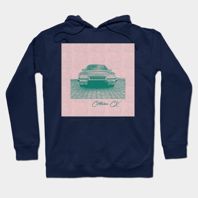 Citroën CX - Retro Styled Art Print Hoodie by unknown_pleasures